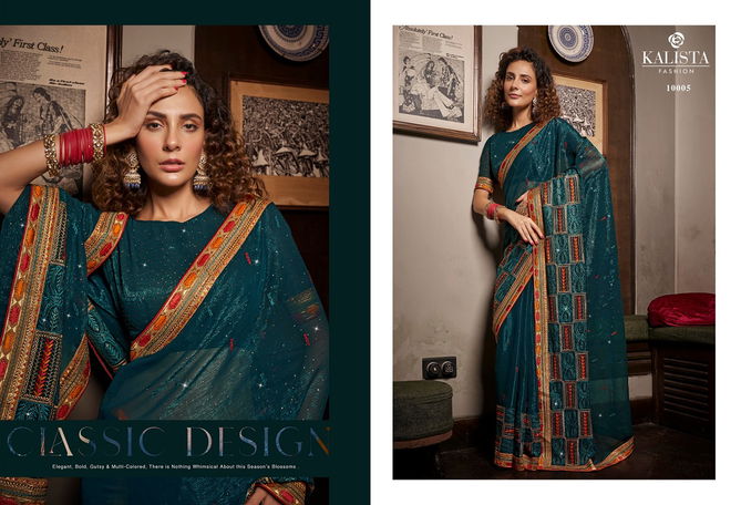 Kalista Antara Vichitra Silk Party Wear Sarees Catalog